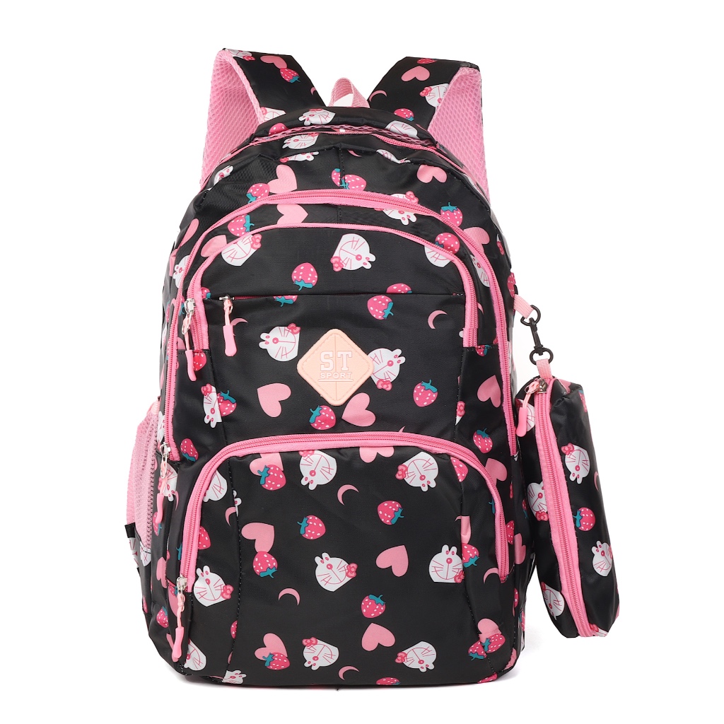 Mochila Feminina Grande Nylon Impermeável Escolar Faculdade Multineos