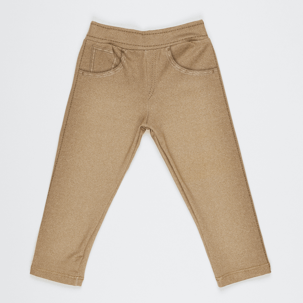 Calça Fake Jeans Bebê Marrom MiniBoo Proteção Solar 50+