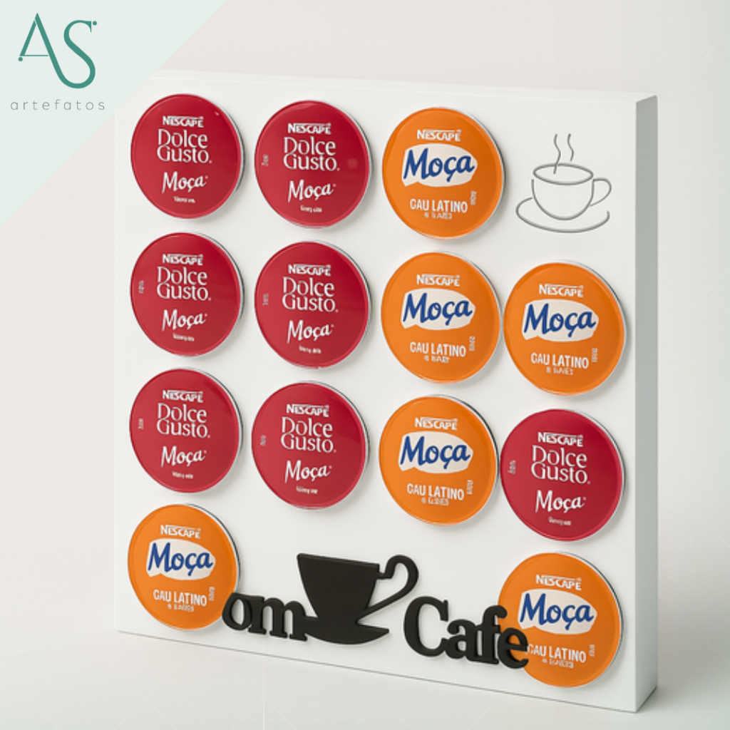 Porta Capsula Cafe Dolce Gusto Tres Coracoes Nespresso Suporte Mdf