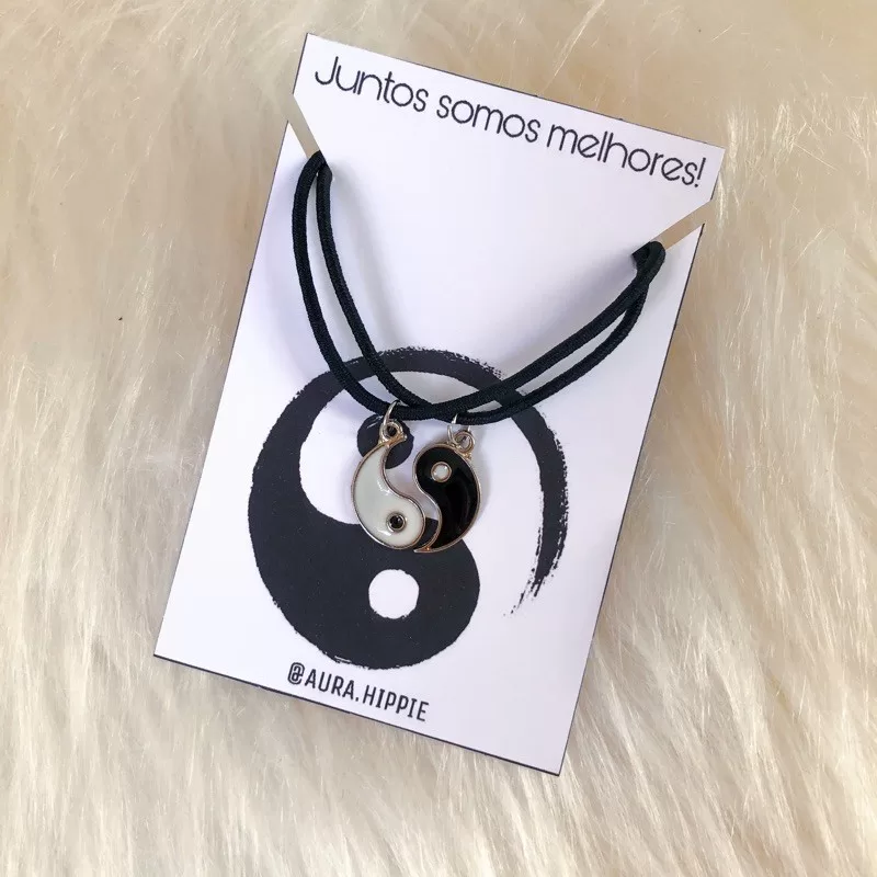 Conjunto Colar Yin-yang