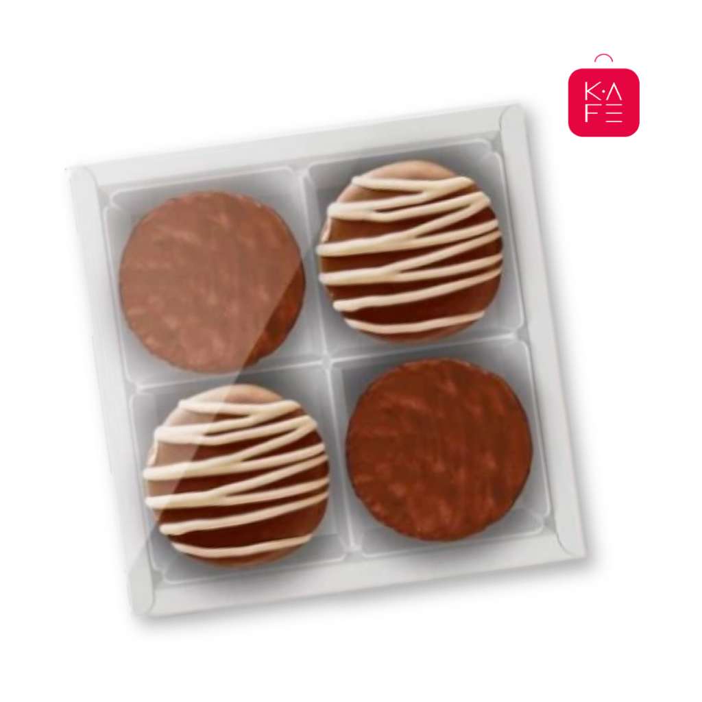 Caixa 4 Pães de Mel Branca com Forma (13,2×13,2x4cm)