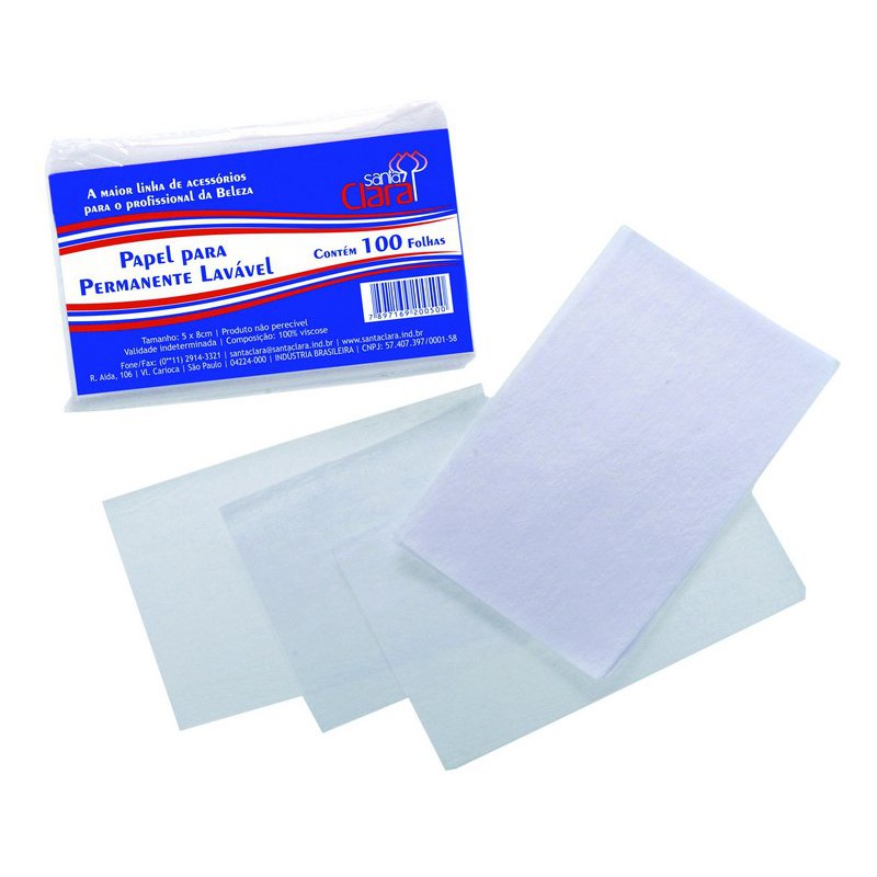 Papel Para Permanente Kit Com 100 Unidades – Santa Clara