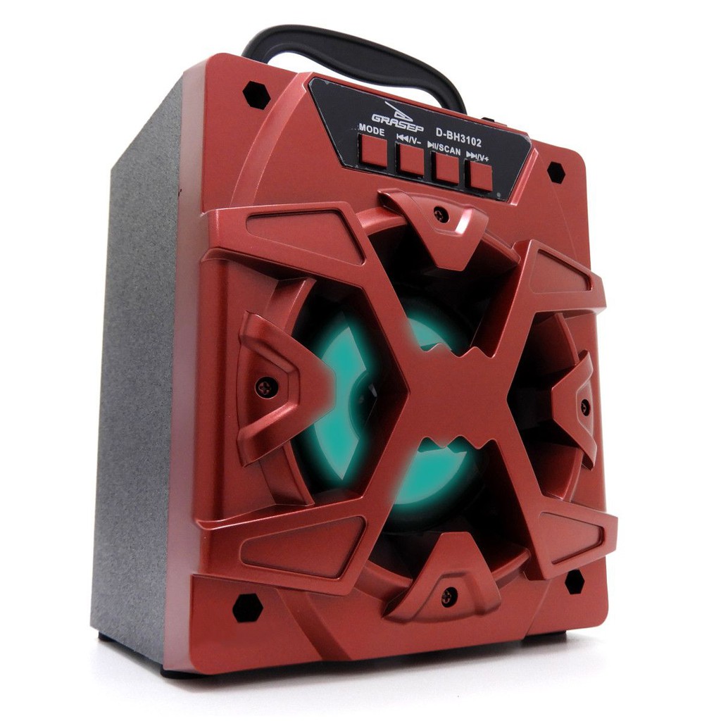 CAIXA D-BH3102 VERMELHA RÁDIO FM INTEGRADO – DISPLAY LED