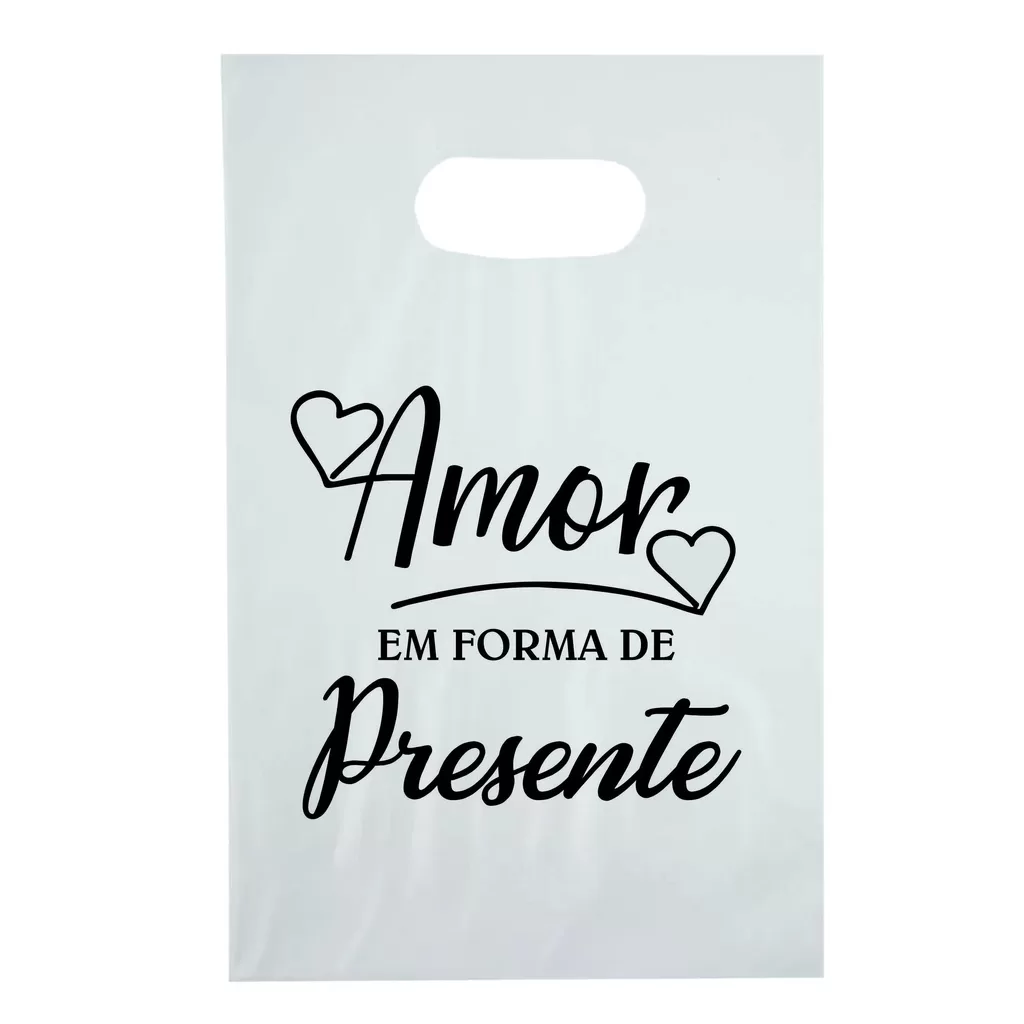 Sacolas Plástica Personalizada 25×35 – presente –  ótima  para lojas – confecções – acessórios – inf