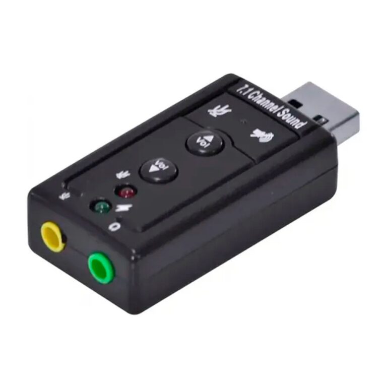 Placa De Som Usb 7.1 Adaptador Audio Fone Ouvido P