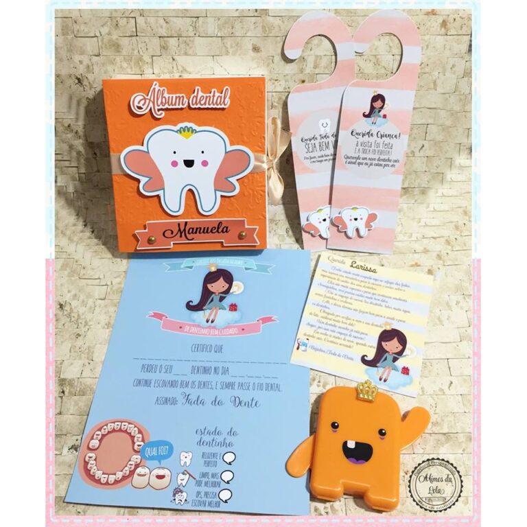 01 Album Dental Completo + Porta Dentinho de leite