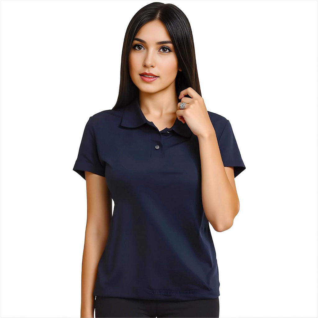 Camisa Polo Feminina Babylook Piquet Excelente Qualidade