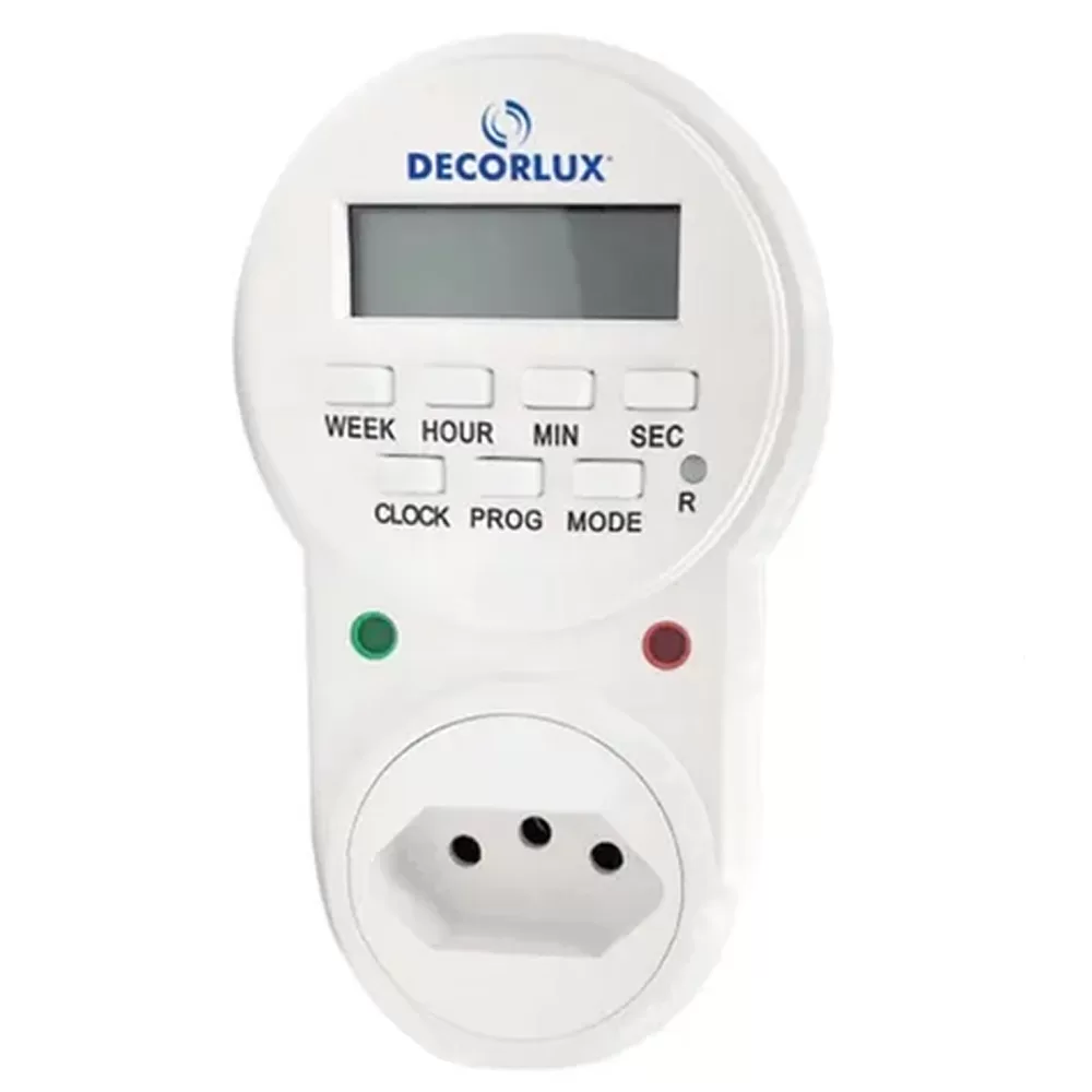 Temporizador Digital Compacto Bivolt 10A TE 2163 Decorlux
