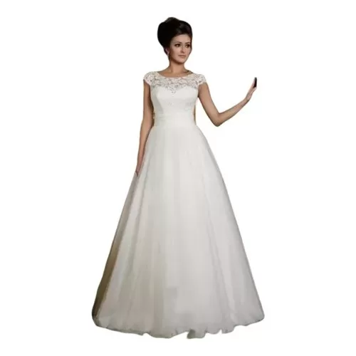 Vestido De Noiva Com Peito De Renda E Costa Rendad
