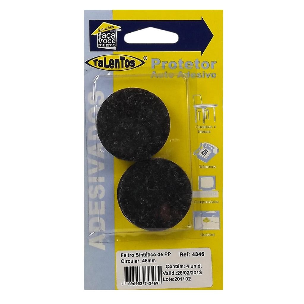 Protetor Autoadesivo Feltro Sintético 4346 46 mm 4Un  – Talentos