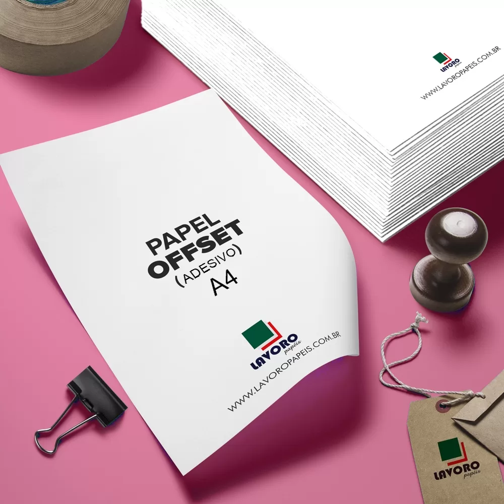Papel Offset Adesivo A4