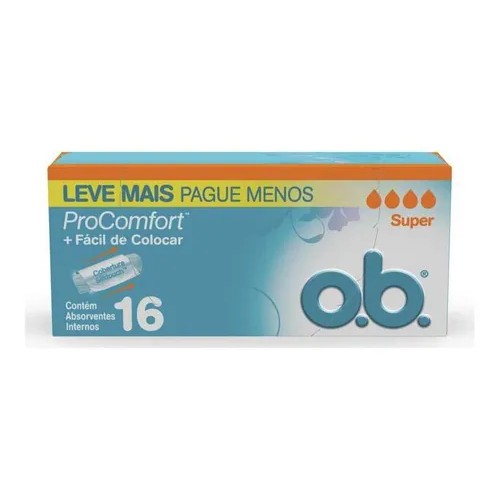 Kit Com 4 Absorvente Ob Interno Comfort Super C 16