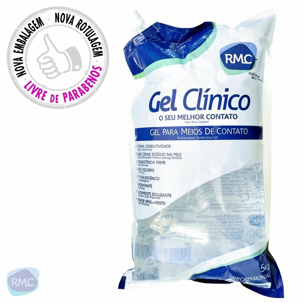 Gel Contato Clínico Ultrassom Incolor RMC