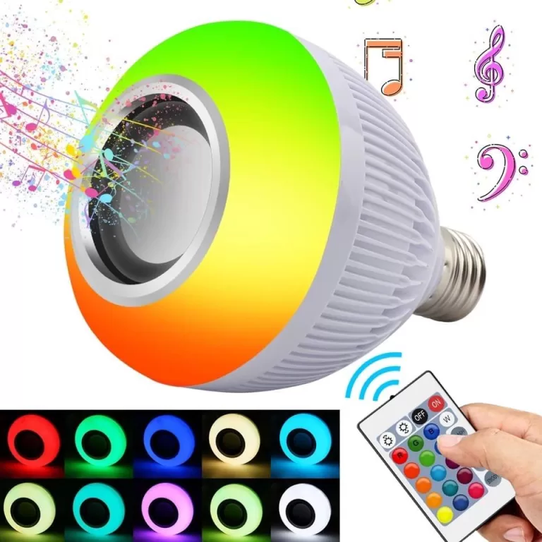 Lâmpada Bluetooth Led Caixa De Som com controle 1