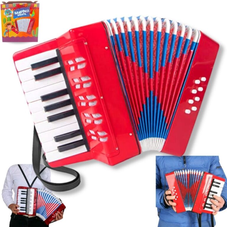 Acordeon Sanfona Gaita Infantil 8 Baixos 17 Teclas