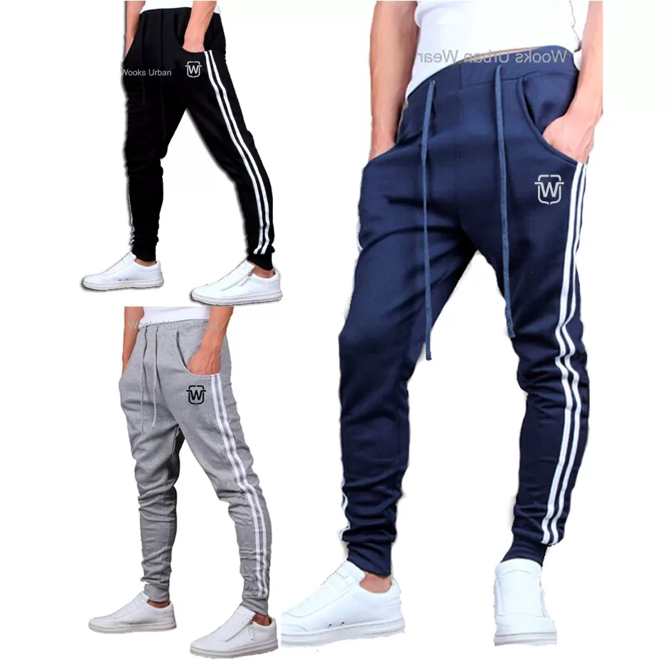 Calça De Moletom Wooks Masculina Saruel Skinny Sport Luxo Wm1