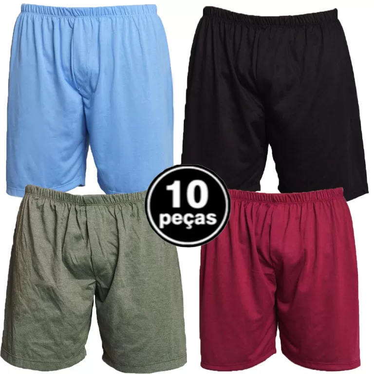 Kit 10 Samba Canção Cueca Malha Para Dormir  Sho