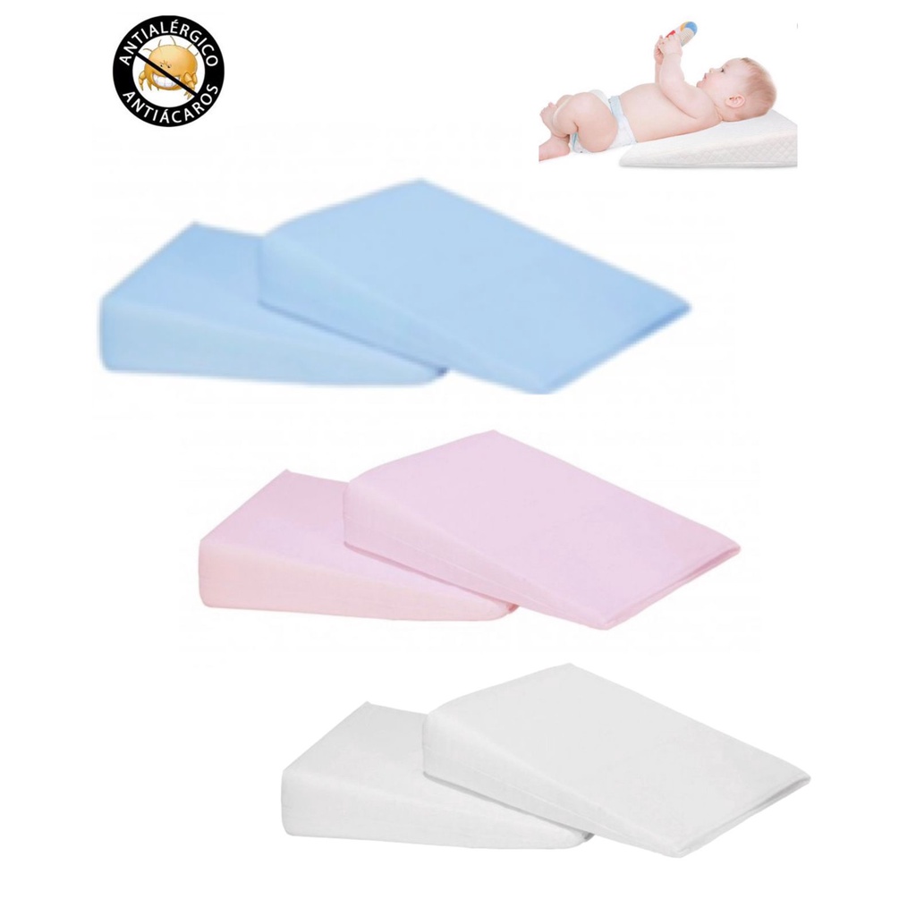 Travesseiro Anti Refluxo Para Carrinho Moises Antialérgico com Capa Lavável (Capa + Enchimento)