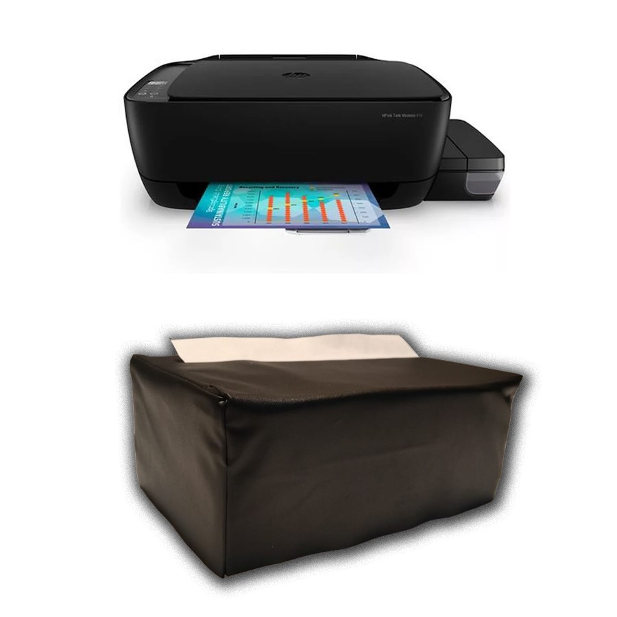 Capa Impressora H-p Tank 416 Impermeável Com Porta Papel A4