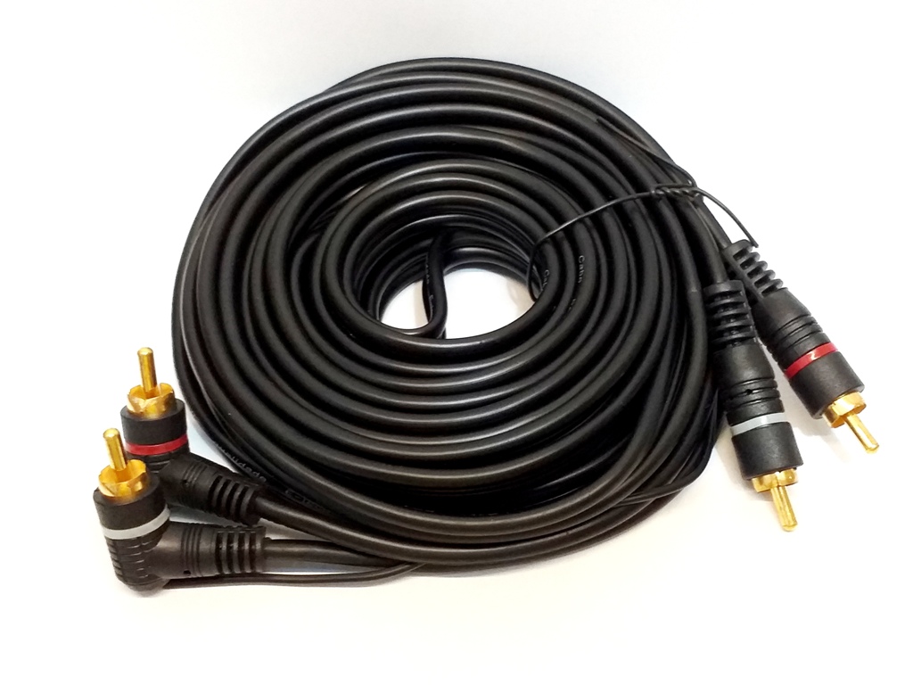Cabo Rca 5 Metros Para Módulo Amplificador – Banhado A Ouro