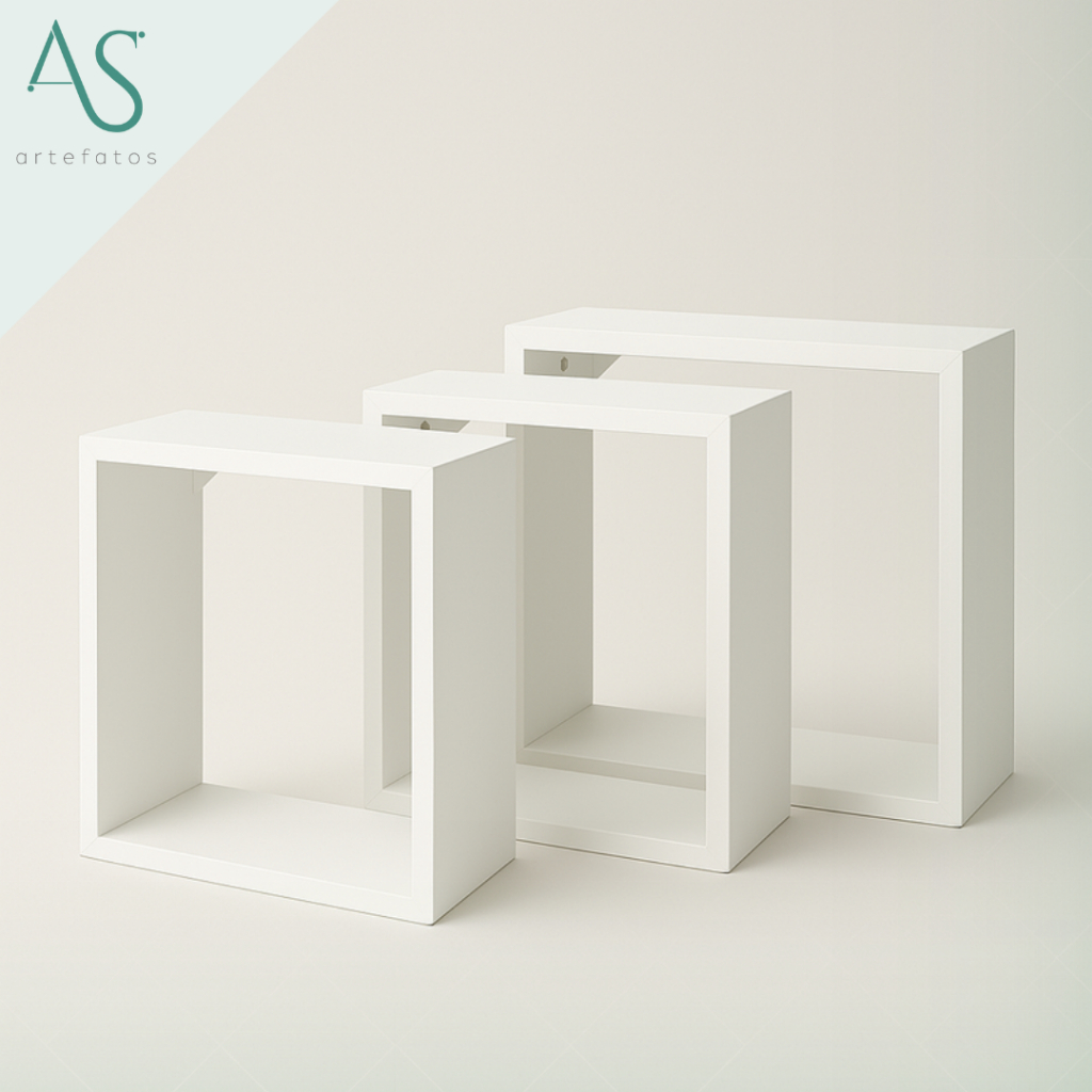 Nichos para Quarto Ninchos Decoração Quadrado Kit 3