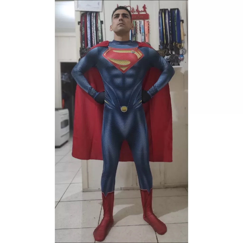 Cosplay Adulto Superman  / Fantasia Profissional Super Homem Liga Da Justiça Dc