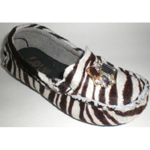 Mocassim Infantil Feminino Em Couro com Pêlo Leg