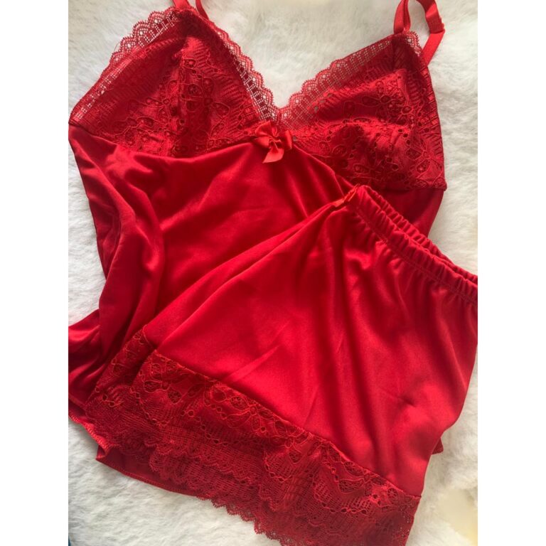 Pijama Baby doll feminino Adulto Conforto Sexy Lux