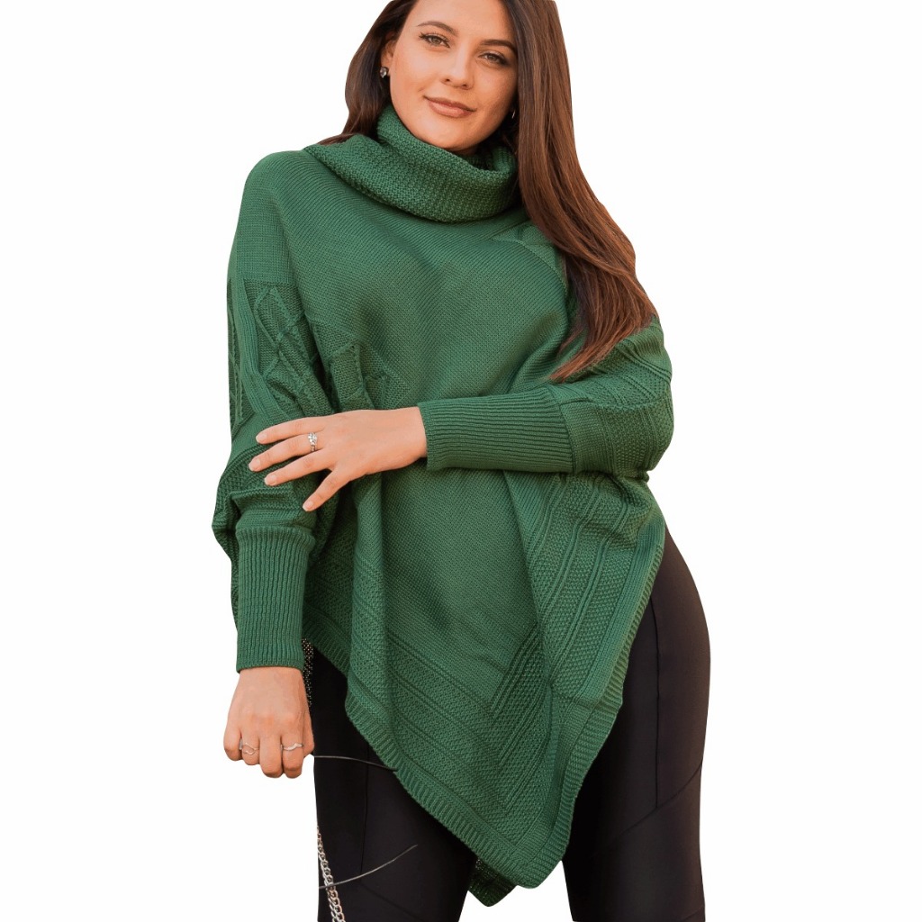 Blusa Poncho Feminina Roupa Outono Inverno Capa Frio