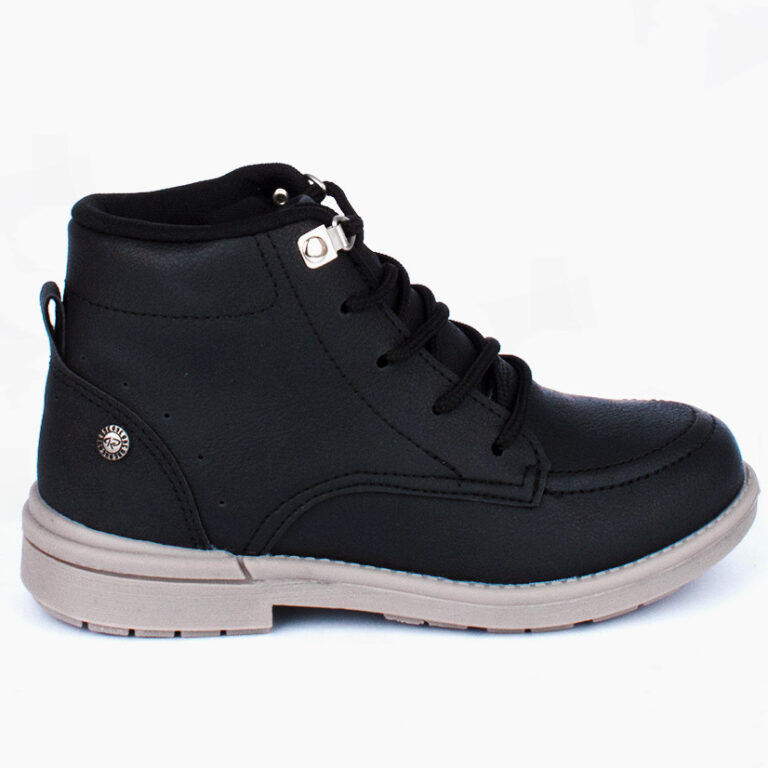 Bota Coturno Menino Kidy Walk Cano Curto Cadarço 