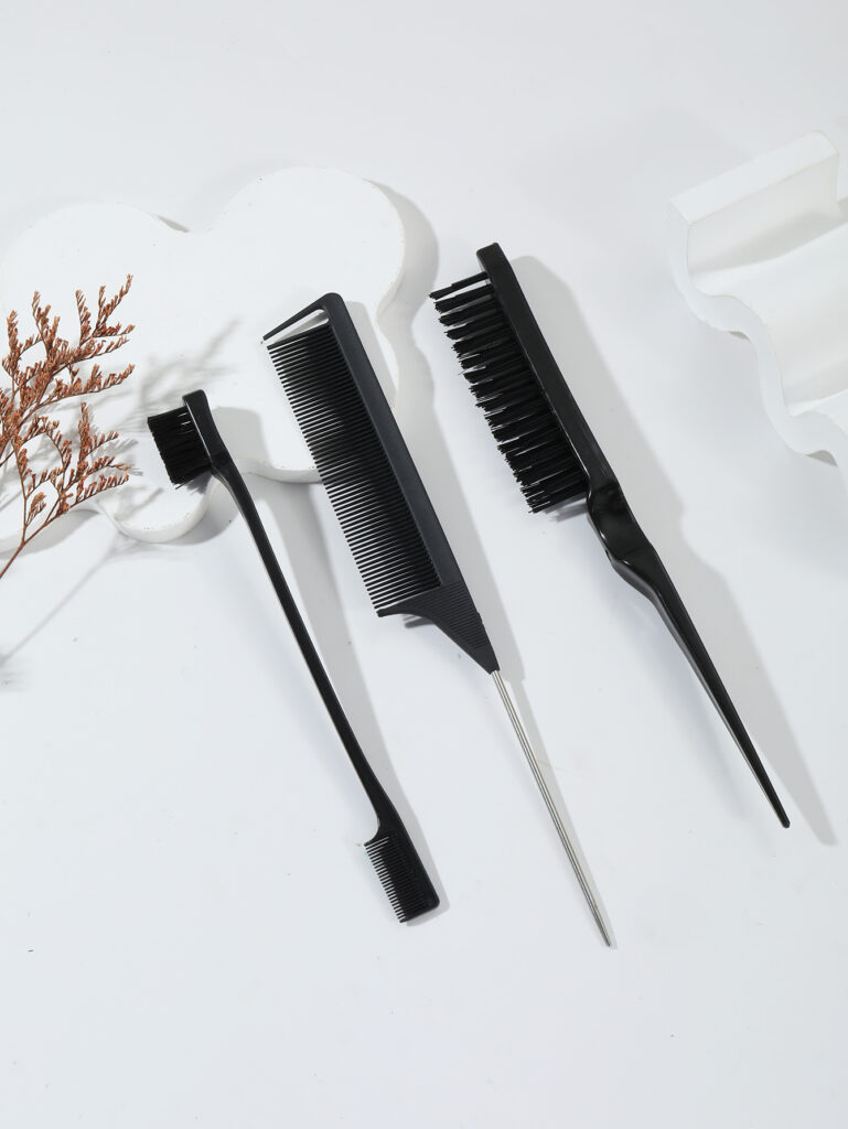 Conjunto De Pente De Cabelo De 3 Peças , Cauda De Rato , Escova De Linha Fina , Acessórios Profissio