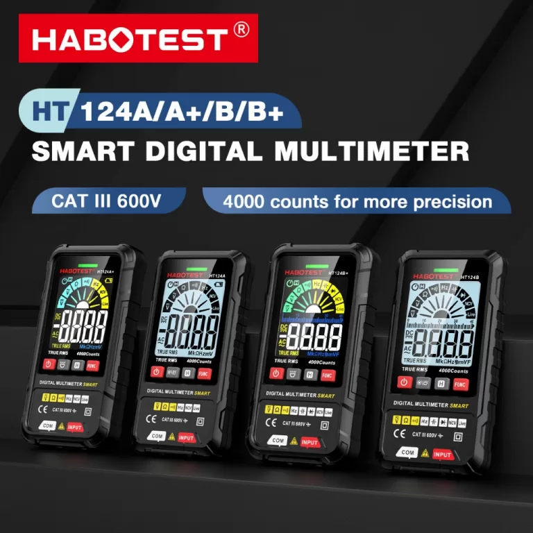 HABOTEST HT124 Multímetro 600V AC/DC Digital True