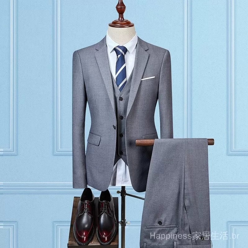 Comércio Eletrônico Comércio Exterior Novo 2019 Outono Novo Conjunto de Terno Casual Masculino Plus