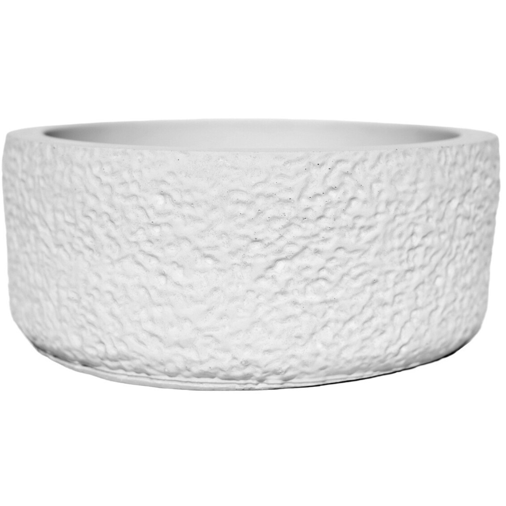 Vaso Texturizado Clássico M Baixo Artesanal 5,5×12,5cm Em Resina Mineral