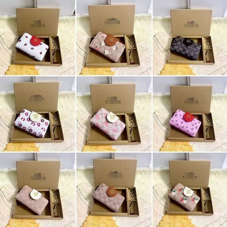 COAOH Carteira feminina com vários bolsos para ca