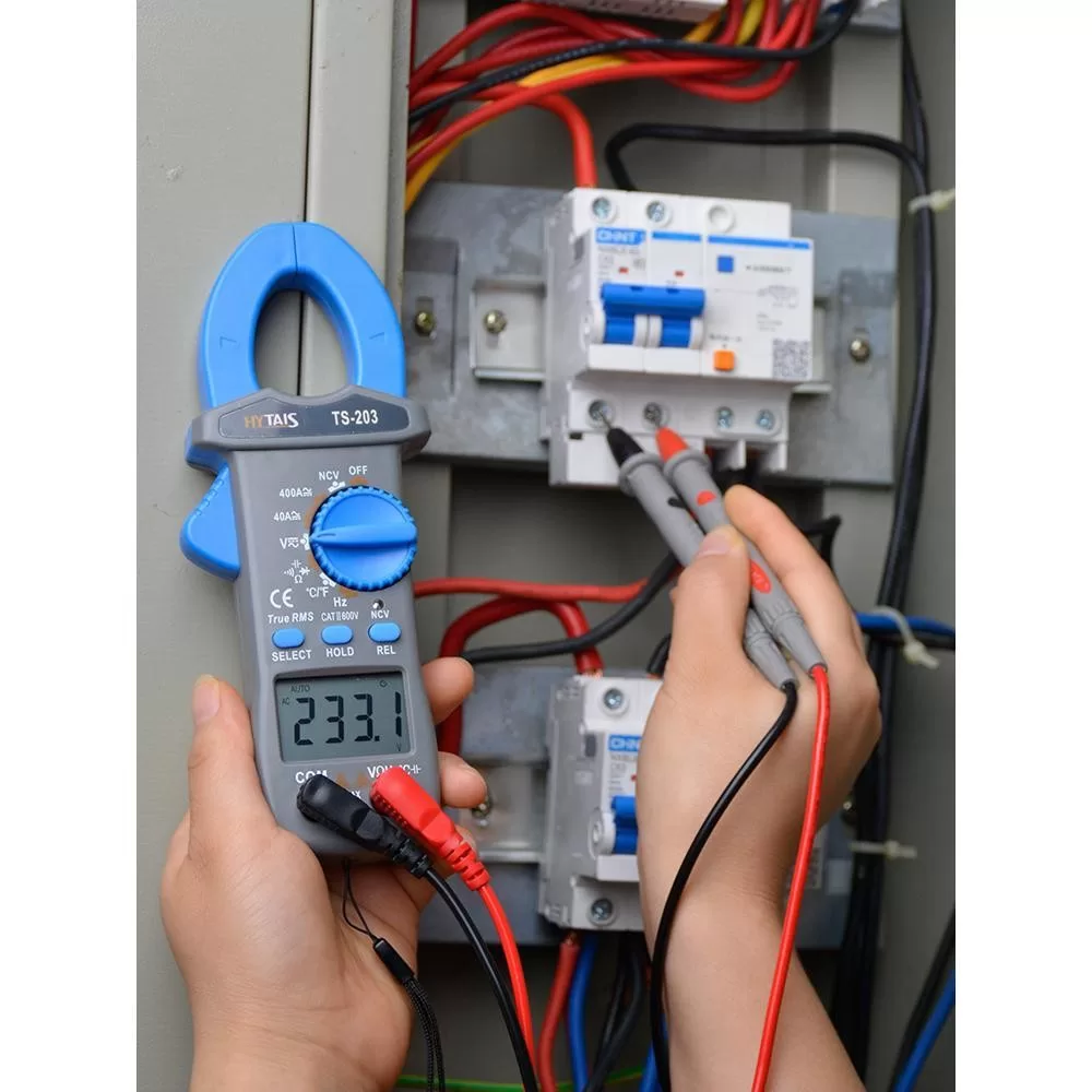 Multímetro De Braçadeira Anti-Queimadura AC-DC Multifuncional Digital Pequeno Amperímetro Totalmente