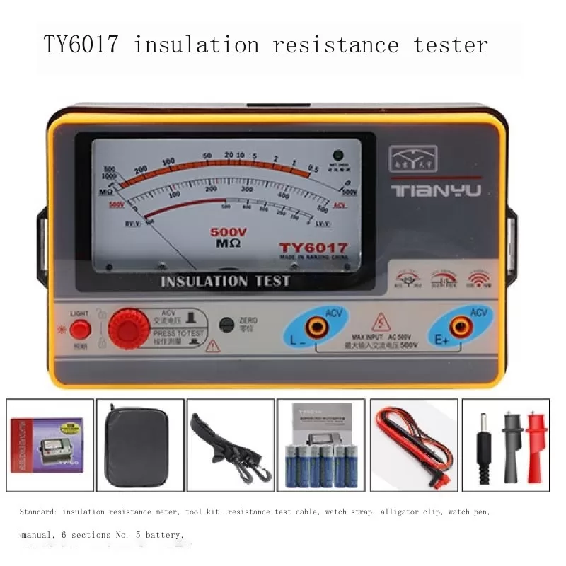 Tipo Ponteiro Testador De Resistência De Isolamento Medidor De Agitação Megôhmetro Detecção De Vazam