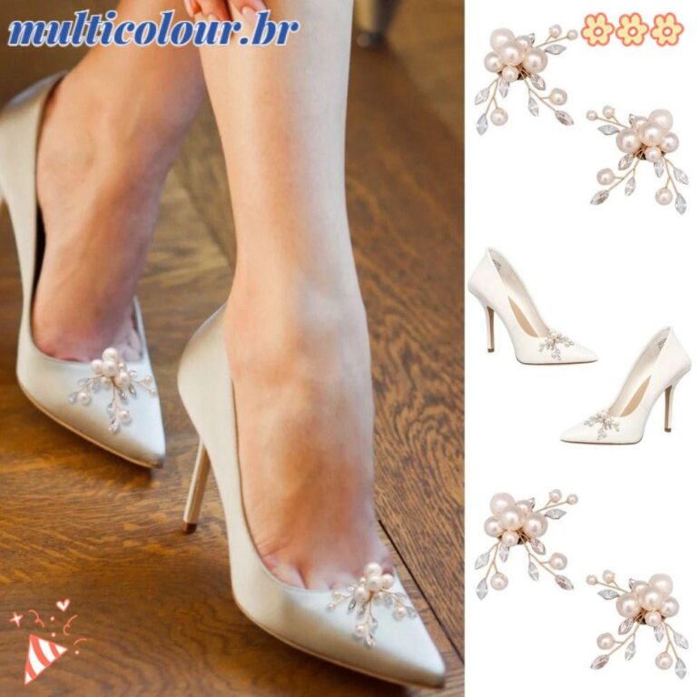 Multicolor 2 Pcs Decorações De Sapatos Femininos