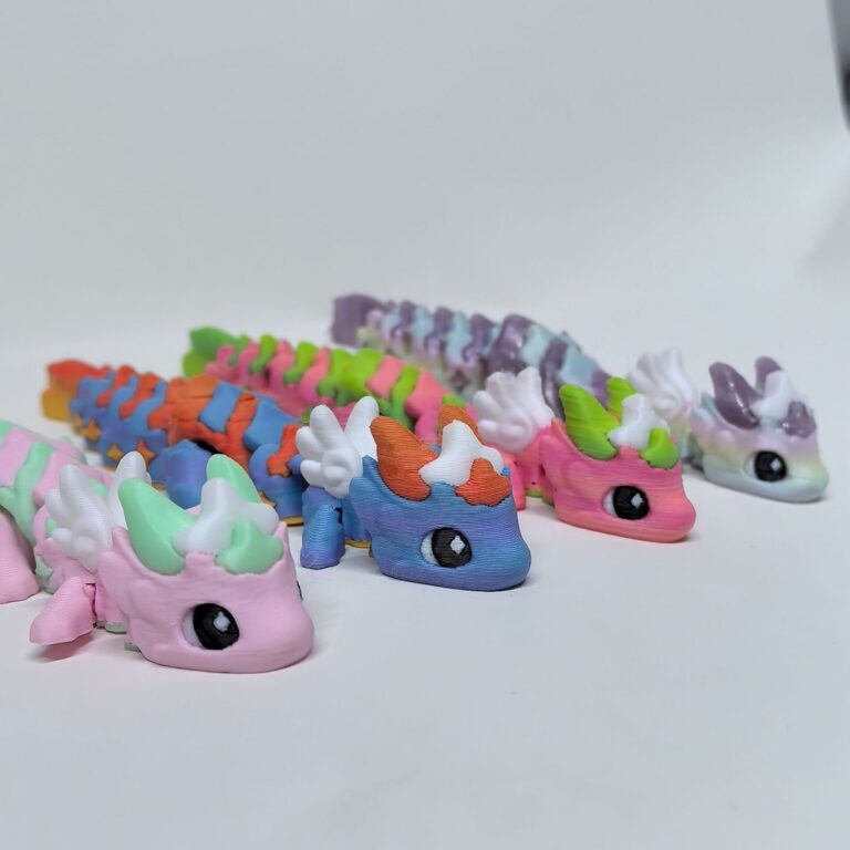 Impressão 3D estrela dragão bebê pequeno dragã
