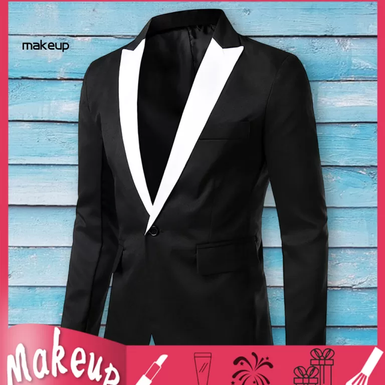 [Mk] Blazer Masculino Primavera Outono Bloco Color