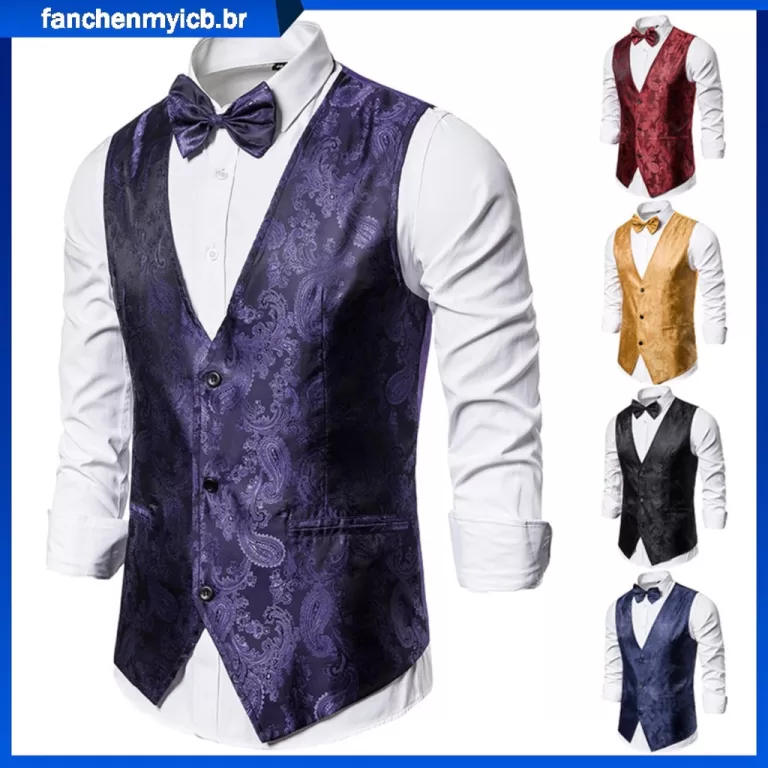 Moda de Luxo dos homens Estilo Regulável Colete S