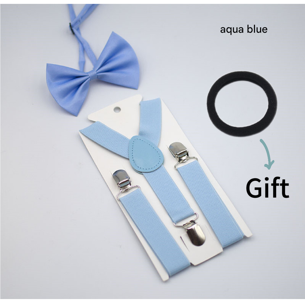 Suspensórios Ajustáveis Para Bebês Com Gravata Borboleta Crianças , Meninos E Meninas , Roupa De Fes