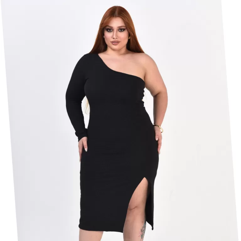 Vestido Plus Size Midi Manga Longa Inverno Tubinho