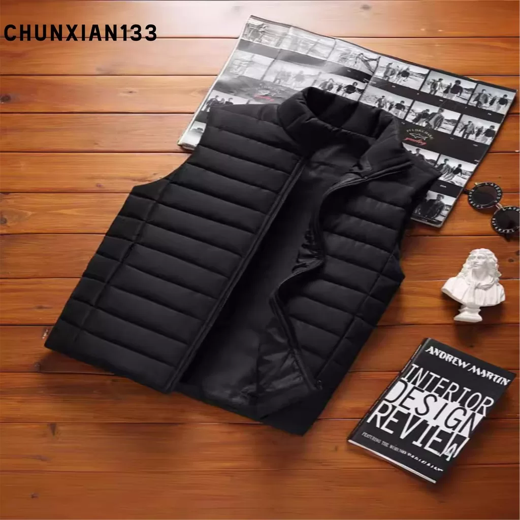 2023 Jaqueta Masculina Sem Manga Com Forro De Algodão 5XL