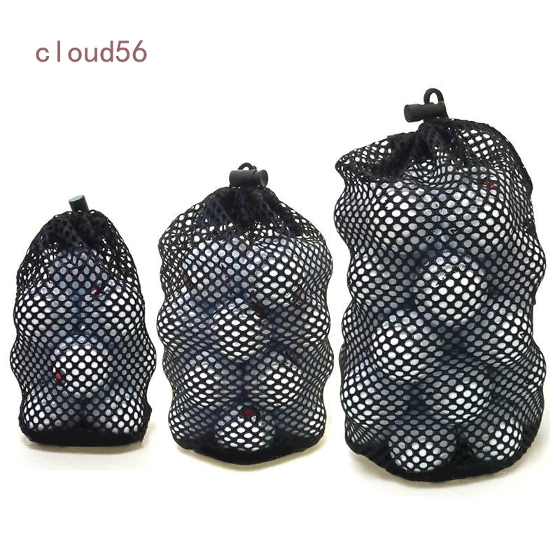BH Sports Mesh Net bag Preto Nylon Sacos De Bola De Golfe Tênis 16/32/56 Carregando Bolsa Com Cordão