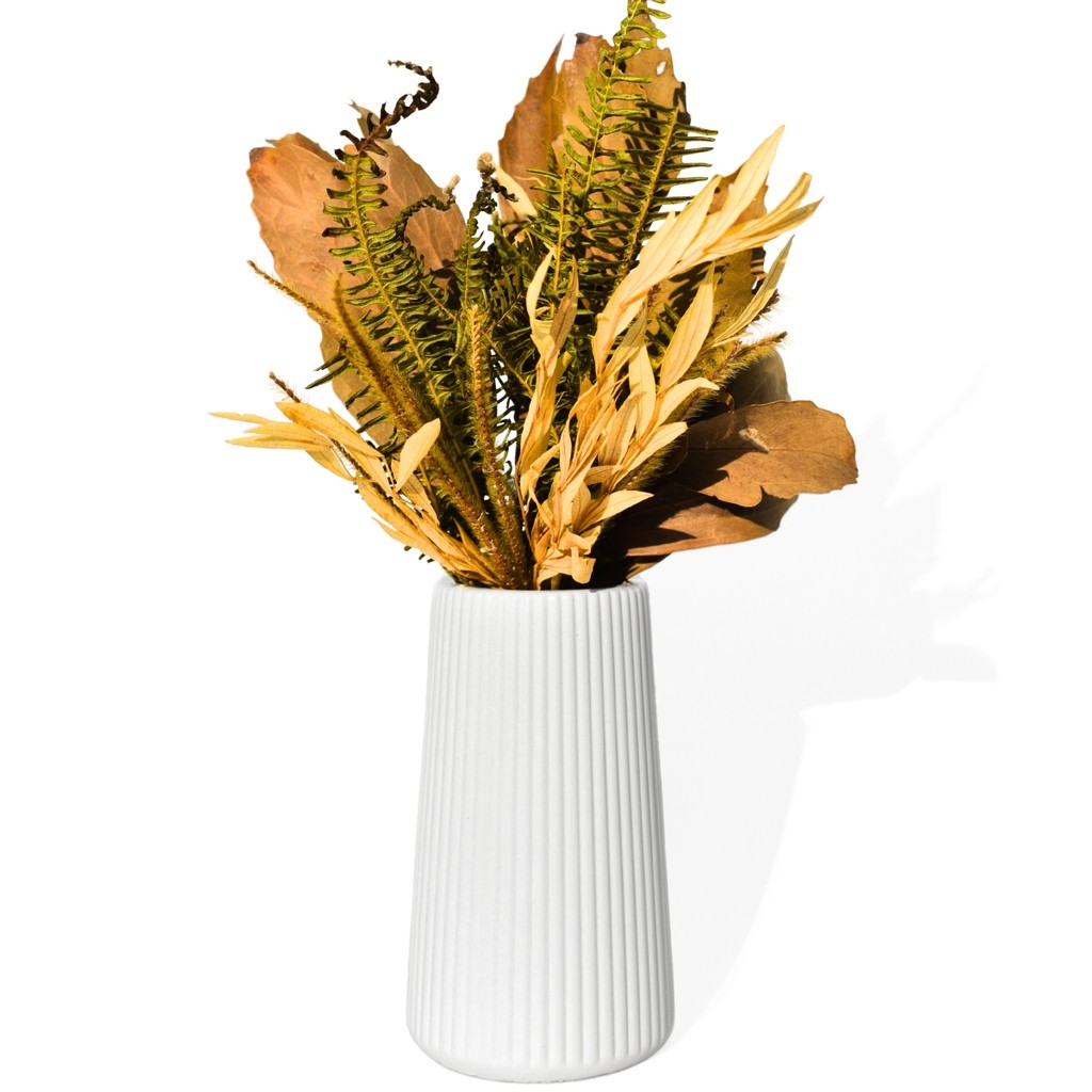 Mini Garrafa Listras Artesanal 10×6,5m em Cimento Branco