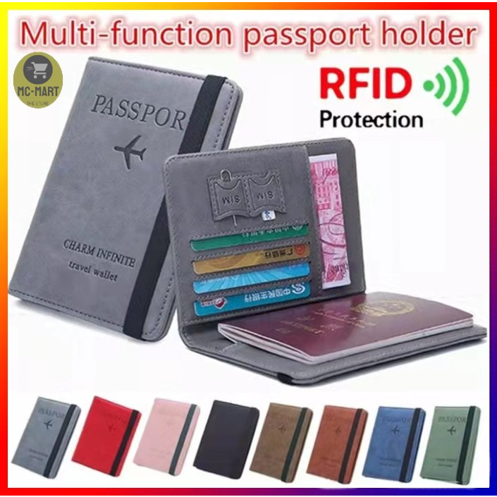 Porta-Passaporte Com Bloqueio RFID-Carteira De Via