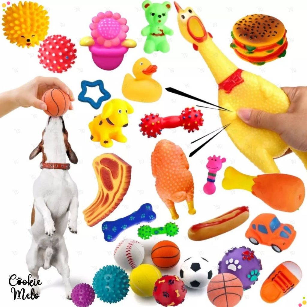 Kit 3/5/7 Mordedor Brinquedo Pet Para Cachorro Resistente Saudável Anti Estresse De Borracha Atóxica