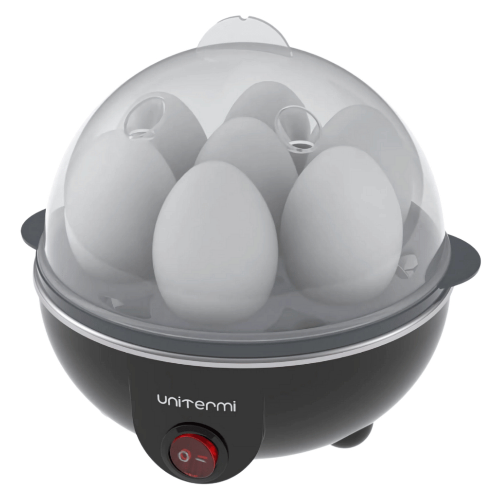 Cozedor de Ovos Unitermi Elétrico Portátil Cozinha à Vapor Capacidade 7 Ovos Portátil