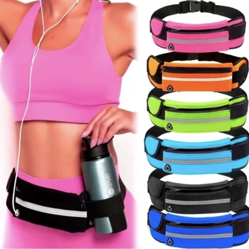Pochete porta garrafa de água esportiva corrida slim impermeável porta celular caminhada corrida aca